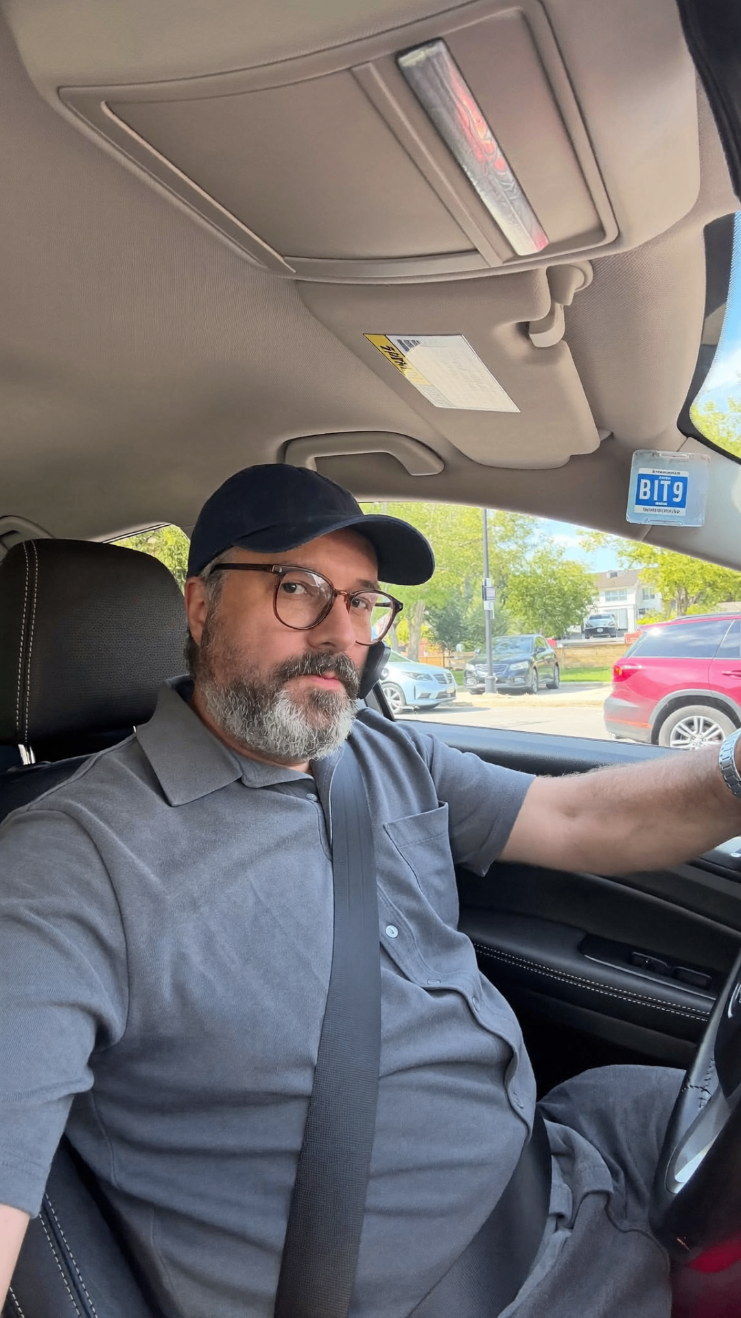 Man in car